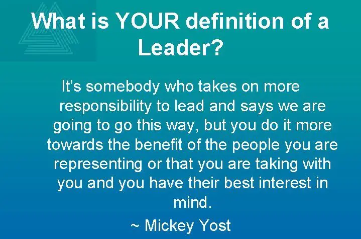 definition of a leader