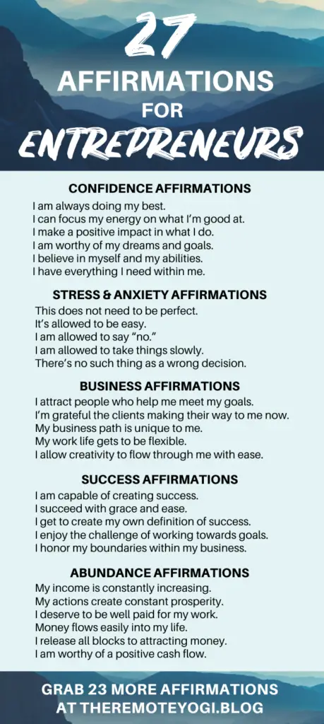 Why are affirmations important in business